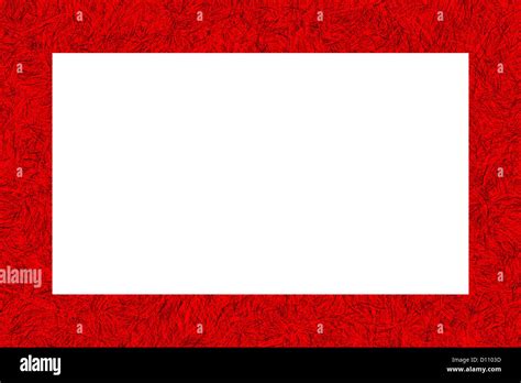 red tinsel texture frame on white background Stock Photo - Alamy