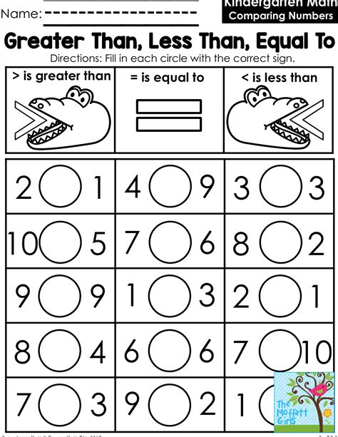 Comparing Numbers Activities For Kindergarten