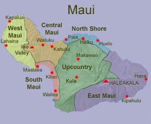 maps of dallas: Map of Maui