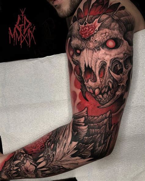 #DOOM related sleeve in progress. Added the Icon of Sin yesterday ...