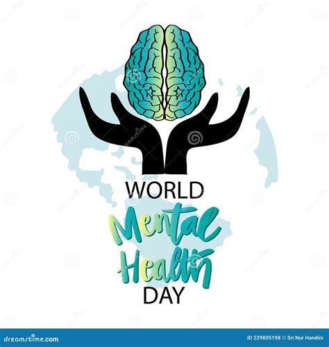 World Mental Health Day Poster Concept. Stock Illustration - Illustration of green, illness ...