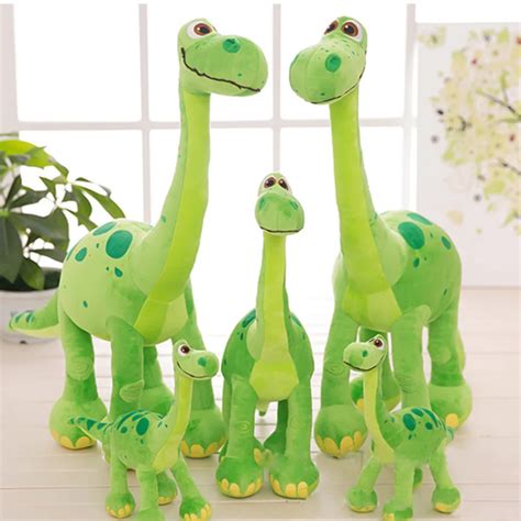 30cm 50cm Green Long Neck Dinosaur Plush Toys Stuffed Animals Plush ...