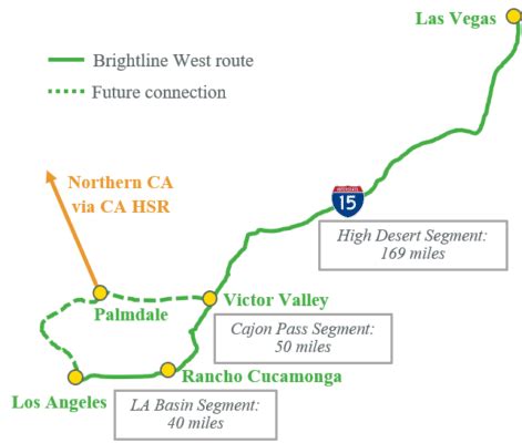 Brightline West Map 0 | High Speed Rail Alliance