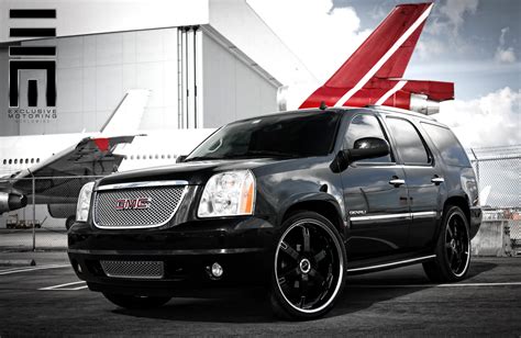 GMC Yukon Denali on Black Custom Wheels by Exclusive Motoring — CARiD ...