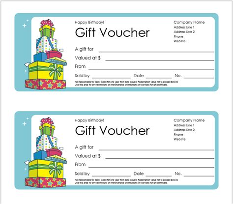 Printable Gift Voucher Template Free - Free Templates Printable