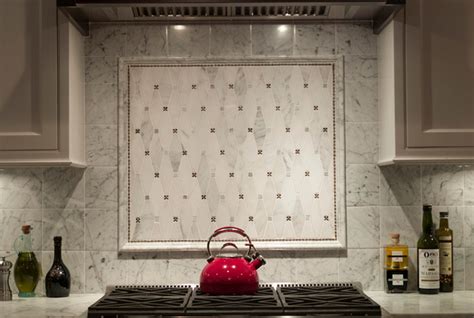 Bianco Carrara Backsplash - Traditional - Kitchen - san francisco - by All Natural Stone