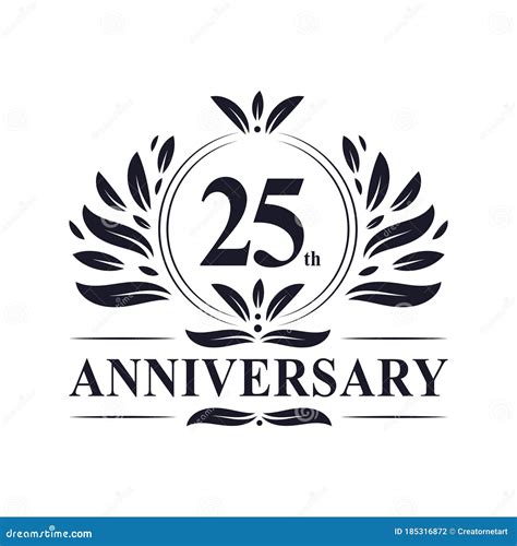 25th Anniversary Celebration, Luxurious 25 Years Anniversary Logo ...