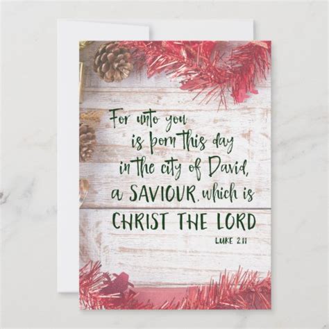 KJV Scripture Christmas Holiday Card | Zazzle.com