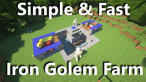 New, Iron Golem Farm 2.0, Fast & Simple - Minecraft Java - YouTube