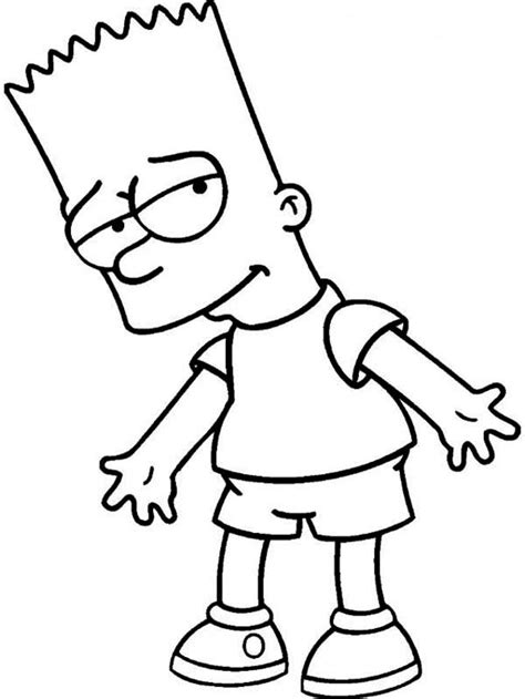 Cool Bart Simpson from the Simpsons Coloring Page: Cool Bart Simpson from the Simpsons Coloring ...