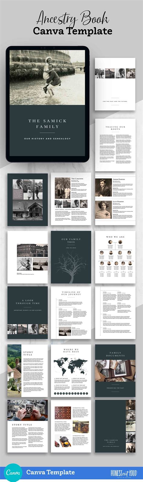 Ancestry Book Template Family Tree Family History and - Etsy in 2022 | Ancestry book, Book ...