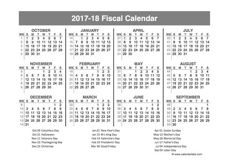 2017 Fiscal Year Quarters Template - Free Printable Templates