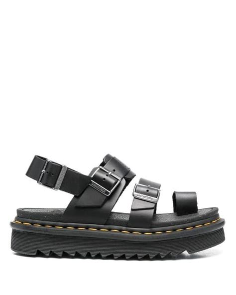 Dr. Martens Leather Dr Martens Sandals Black | Lyst UK