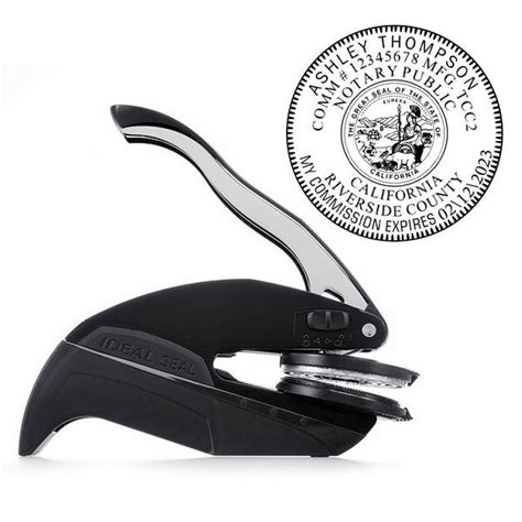 Round California Notary Seal Embosser | All State Notary