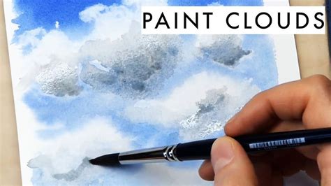 How to paint fluffy clouds in watercolor | Julia Bausenhardt