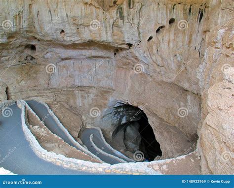 Bat Cave Entrance of Carlsbad Caverns Stock Image - Image of green ...