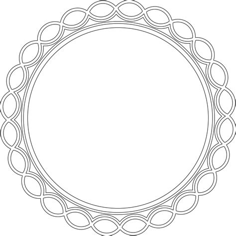 Circular Mirror Frame DXF File Free Download - 3axis.co