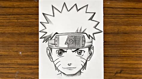 how to draw Naruto Uzumaki step-by-step using just a pencil || Easy ...