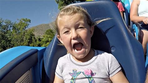 TRAUMATIC ROLLER COASTER RIDE! | KIDS REACT! | Rollercoaster funny ...