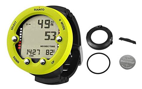 Buy SUUNTO Zoop Novo Dive Computer Wrist Watch (Lime) w/Battery Replacement Kit Online at ...