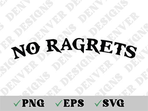 No Ragrets Tattoo - Etsy