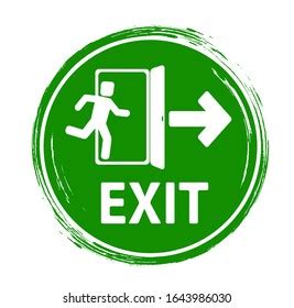 Emergency Exit Door Sign Vector Icon Stock Vector (Royalty Free ...