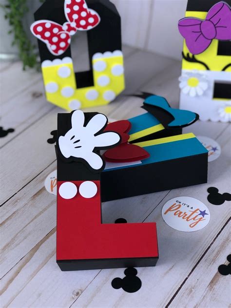 Personalized Mickey Mouse Letters 3D Letters Mickey Mouse | Etsy