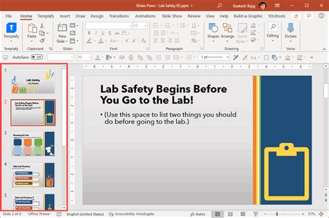 Slides Pane in PowerPoint 365 for Windows