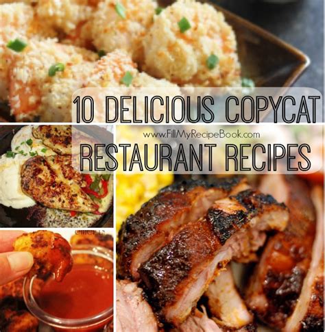 10 Delicious Copycat Restaurant Recipes - Fill My Recipe Book