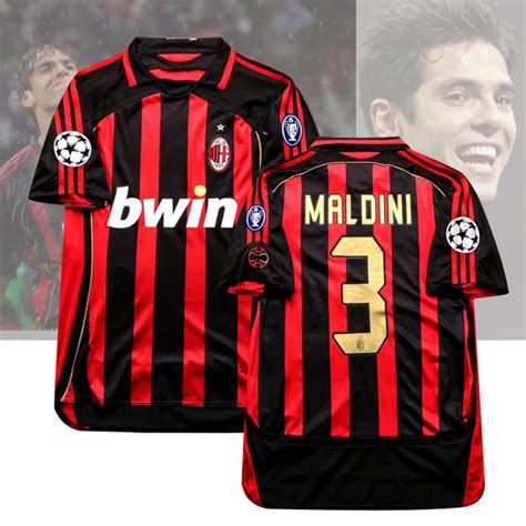 2006 2007 AC Milan 3 Paolo Maldini Soccer Jersey Home Vintage | Etsy