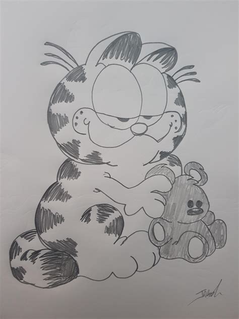 Garfield in pencil : drawing