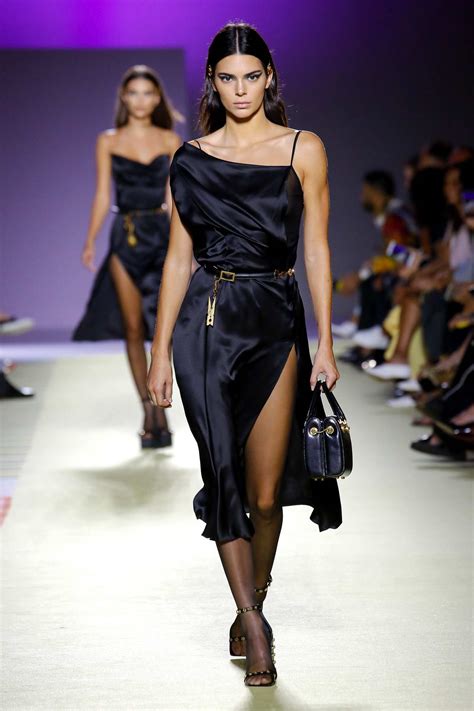 kendall jenner walks the runway at versace fashion show during milan fashion week, spring-summer ...