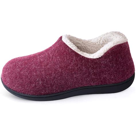 ULTRAIDEAS - Women's Cozy Memory Foam Closed Back Slippers with Warm Fleece Lining, Size 10 US ...