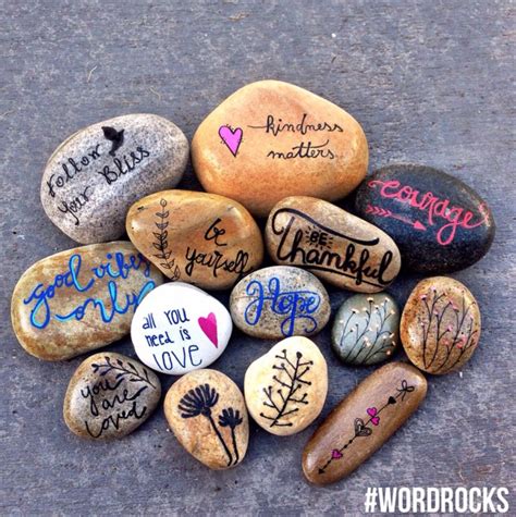 Painted rocks for a cause. Instagram: Word Rocks Project #wordrocks ...