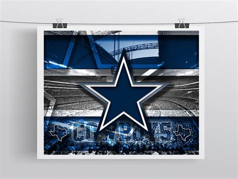 Dallas Cowboys Football Stadium Poster, Dallas Cowboys Gift, Dallas ...