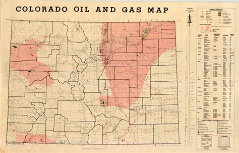 (CO.-Oil & Gas) Colorado Oil and Gas Map – The Old Map Gallery
