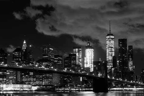 New York Night Skyline Free Stock Photo - Public Domain Pictures
