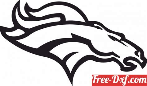 Download Denver Broncos logo NFL pPVFY High quality free Dxf file