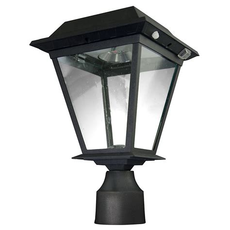 XEPA Wall/Deck/Post Mount Outdoor Black Motion Activated Solar Powered LED Lantern Head | The ...