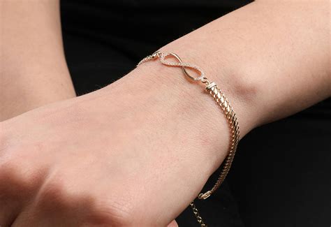 14K Gold Infinity Bracelet for Women Cubic Zirconia Bracelet - Etsy UK