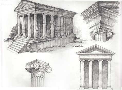 Roman Architecture Sketches at PaintingValley.com | Explore collection of Roman Architecture ...