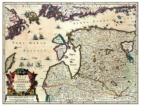 Map of Lithuania, Estonia and Latvia by Jansson 1636 SKU 0240 - Etsy