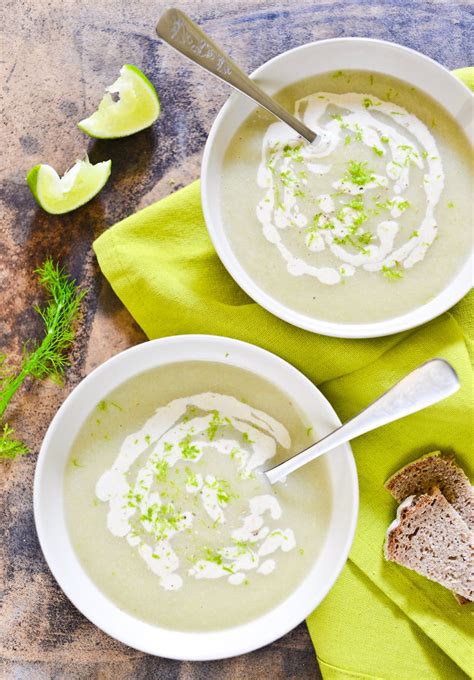 Fennel Soup with Lime and Cashew Cream Recipe | Chocolate & Zucchini