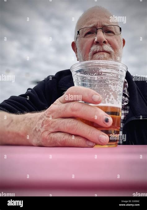 Older Working Man Drinking Alcohol Stock Photo - Alamy