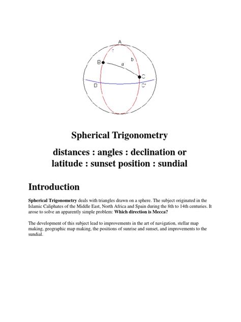 Spherical Trigonometry | Longitude | Sine