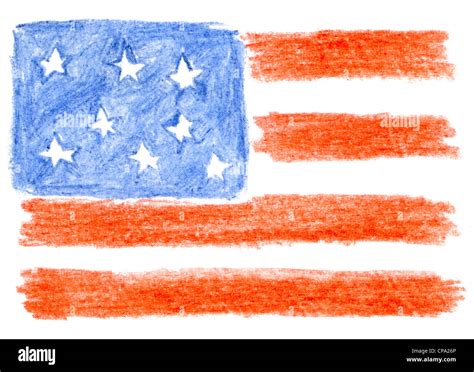 American flag, pencil drawing Stock Photo - Alamy