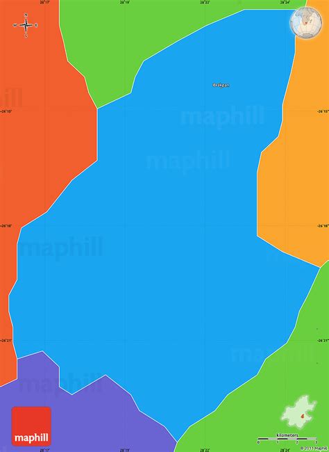 Political Simple Map of BRAKPAN