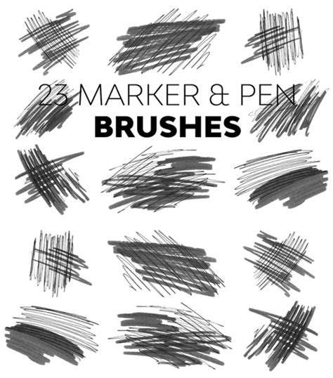 Marker & Pen Brushes for Photoshop » GFXBuild