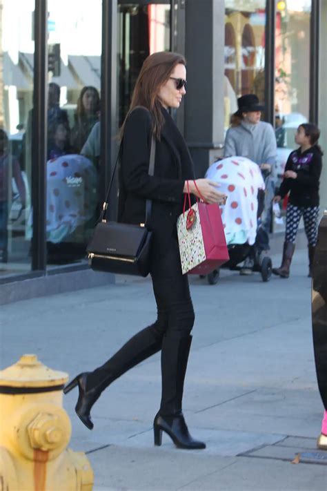 ANGELINA JOLIE Out Shopping in Los Angeles – HawtCelebs