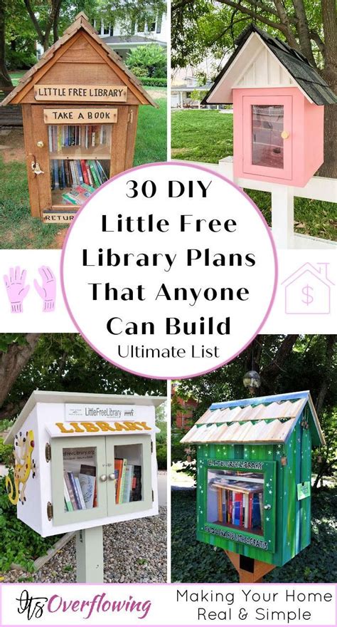 some little library plans that anyone can build for the kids to play with in their yard